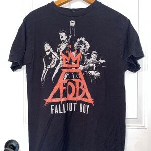 Fall Out Boy Monumentour Crew Neck T-Shirt – Black – Medium – 2014 Throw it back